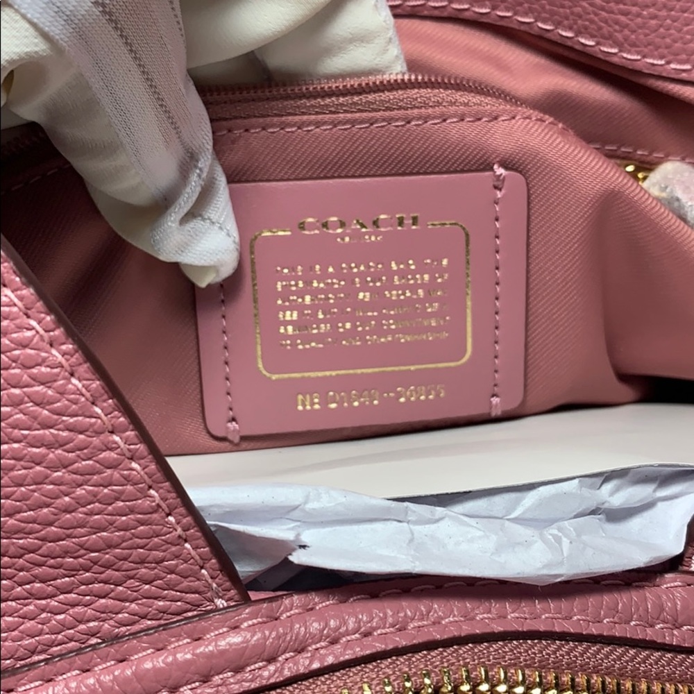 Coach purse bag NEW Pebbled leather EDIE turn-lock - Picture 7 of 12